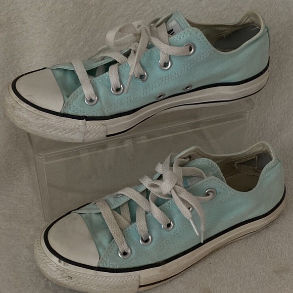 Converse Womens Size 6 Mens 4 All Star Chuck Taylor Low Top Teal Turquoise - Picture 2 of 8